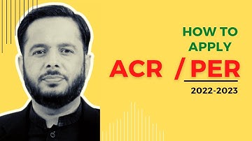 How to Apply ACR Online on HRMS/Urdu