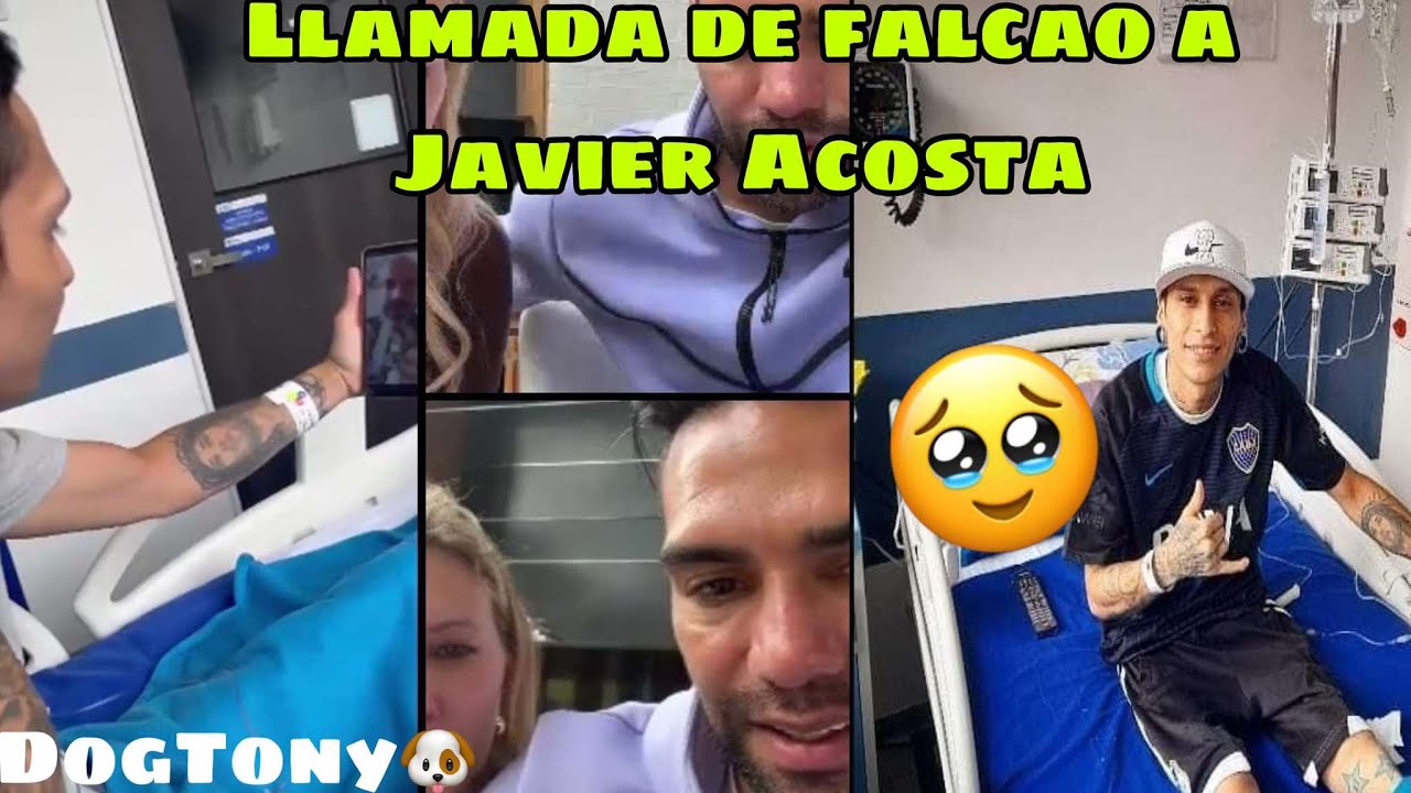 Falcao despide con emotiva videollamada a Javier Acosta hincha de ...
