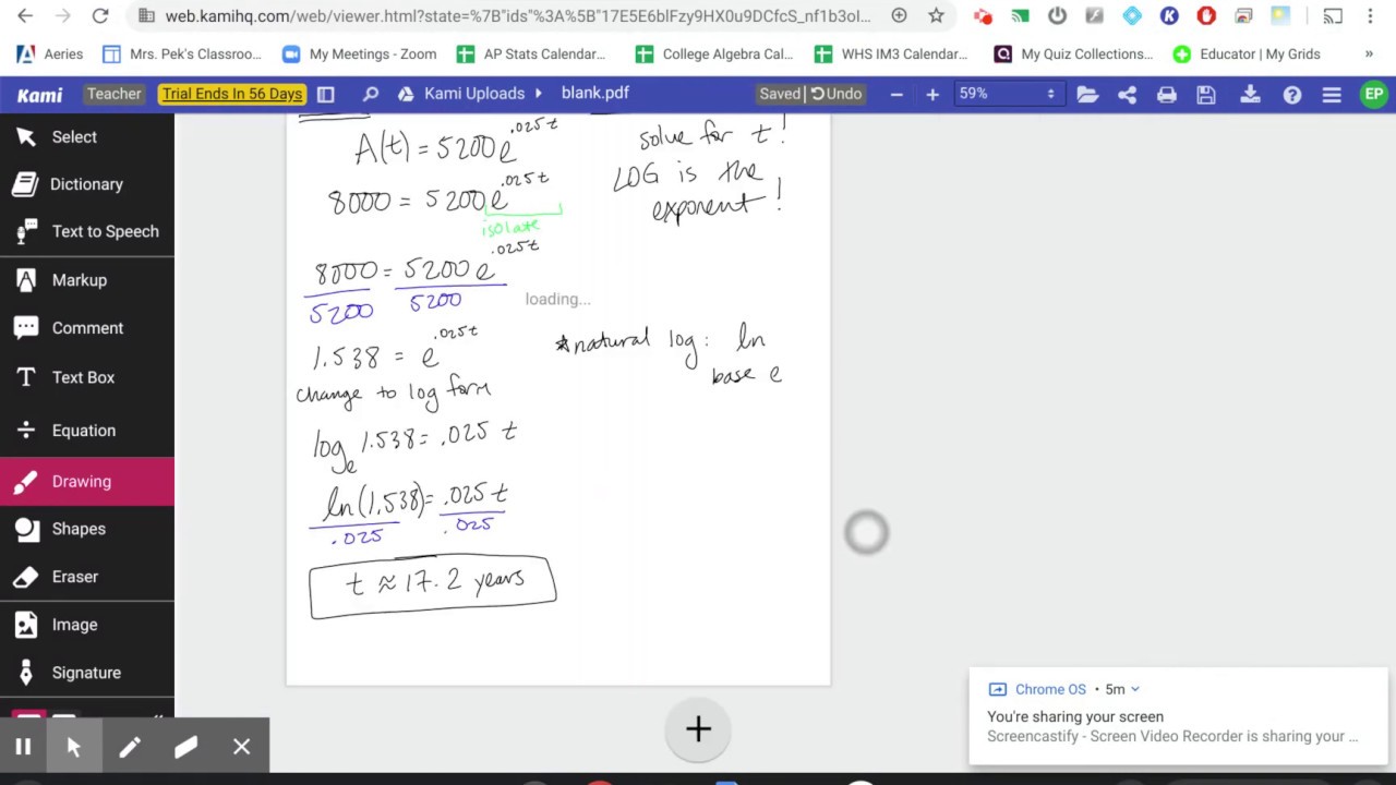 13.5 Applications of Exponential and Log Functions - YouTube