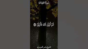 آيات من سورة القيامة بصوت الشيخ ياسر الدوسري #ﷺ