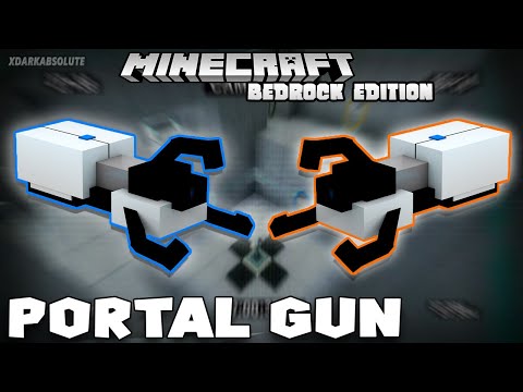 【Minecraft】PORTAL GUN MOD! - Mod Showcase (Bedrock Edition 1.16+)