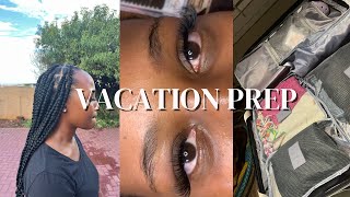 VLOG: VACATION PREP | NAILS + HAIR + LASHES + FEET AND PACKING