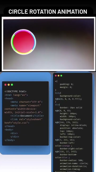 Circle rotation animation using by CSS 💫🤖🤖 - YouTube