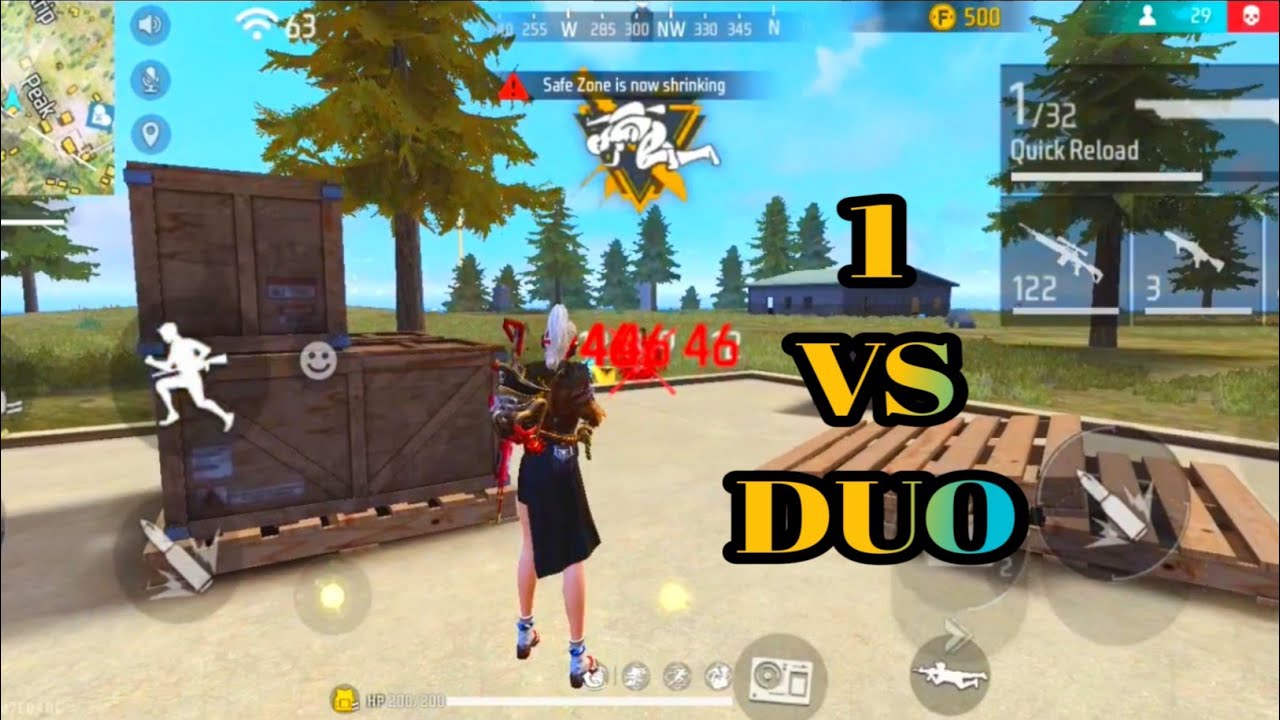 1 VS DUO LAST ZONE FIGHT ONE TAP RANKED MATCH GARENA FREE FIRE FULL ...