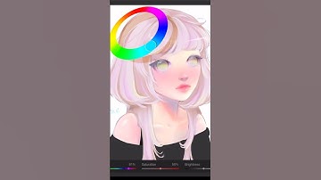 Rainbow halo ✨🌈 what color looks best on her?✨ #art #illustration #fukounagirl #rainbow #procreate