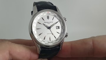 2014 Frederique Constant Worldtimer.  Model reference FC-255S6B6