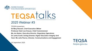 TEQSA Talks #3, 2025 (24 September 2025)