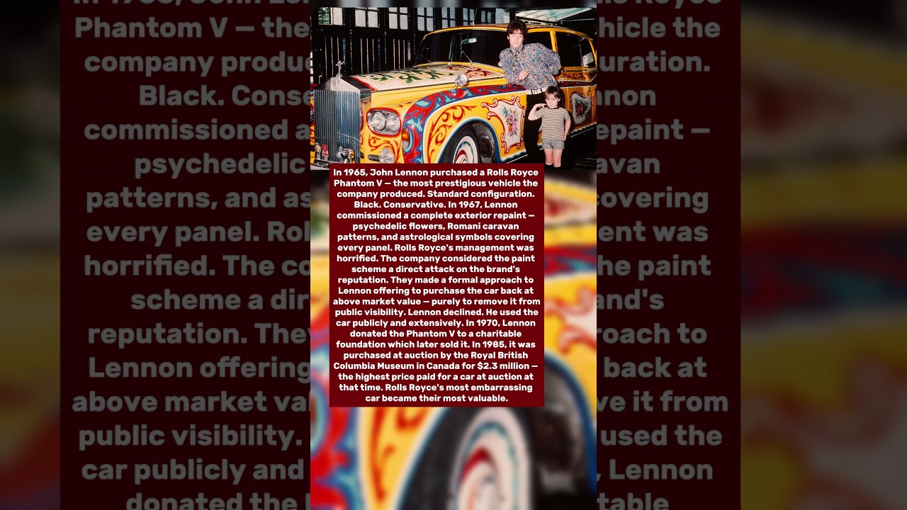 John Lennon's Rolls Royce Was So Offensive That Rolls Royce Tried to Buy It Back