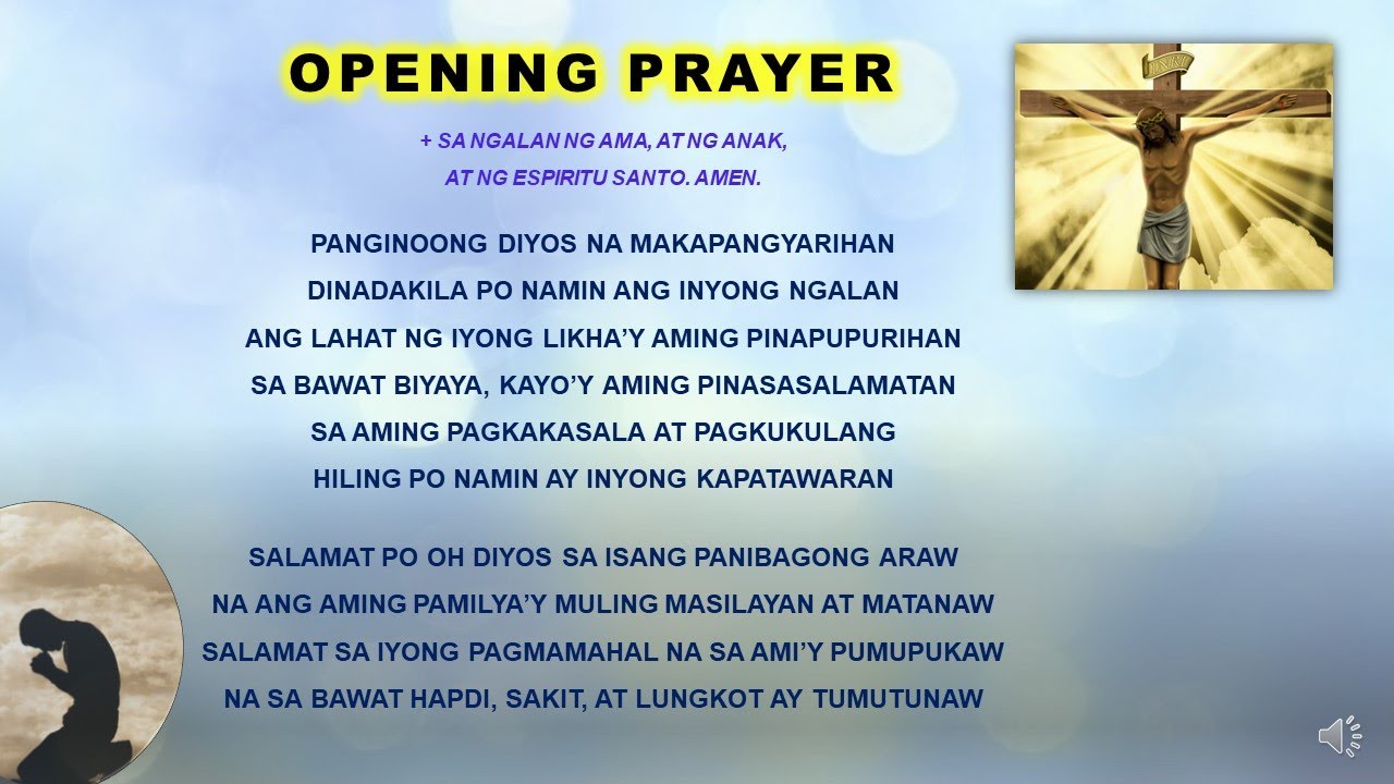 OPENING PRAYER (Tagalog) | Meetings, Seminars, Conferences, Programs