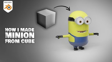 HOW I MADE MINION CHARACTER in blender 2.9 || MHM 3D