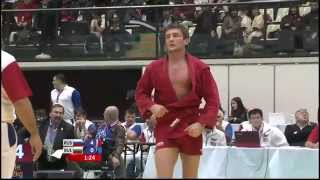 Vladimir PRIKAZCHIKOV (Russia) vs Ivaylo IVANOV (Bulgaria) - World Sambo Championship 2014 in Japan