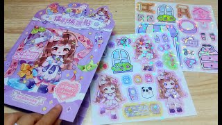 Thiết kế sticker nhựa đẹp: Cô gái👗Váy lấp lánh trái tim/Thiết kế phòng trang điểm, phòng khách