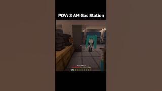 Hatsune Miku in the Gas Station at 3 AM 💙 #shorts #hatsunemiku #minecraft #3am