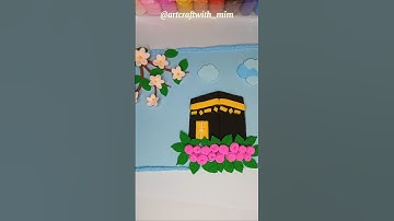 Clay floral Khana kaba making🕋🌙 Makkah Shareef🕋 #khanakaba #simpleclayartforkids #shotsfeed #clay