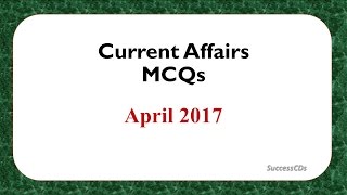 Latest GK and Current Affairs April 2017 MCQs Part 1 screenshot 4