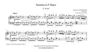 Beethoven : Sonatina in F Major, Anh. 5 - Rondo chords