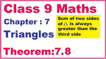 Theorem:7.8 Chapter:7 Triangles | Ncert Maths Class 9