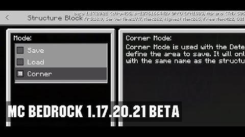 MC Bedrock 1.17.20.21 Beta
