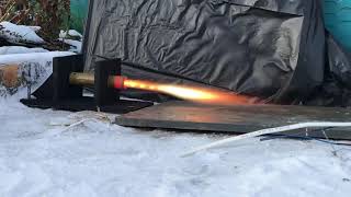 APCP rocket motor test #1 (120fps)