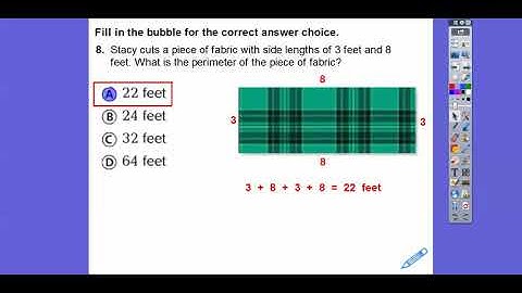 Chapter 11 Review For Test on Perimeter and Area (Third Grade)