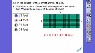 Chapter 11 Review For Test on Perimeter and Area (Third Grade)