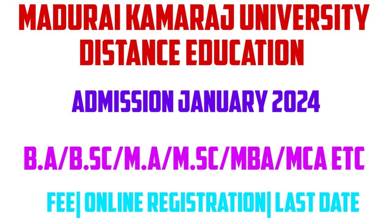 Madurai Kamaraj University Distance Education Admission 2024 25 Mk madurai-kamaraj-university-distance-education-admission-2024-25-mk