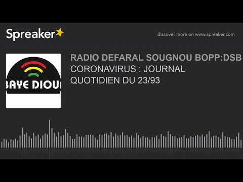 CORONAVIRUS: JOURNAL QUOTIDIEN DU 23/93 CORONAVIRUS: JOURNAL QUOTIDIEN DU 23/93
