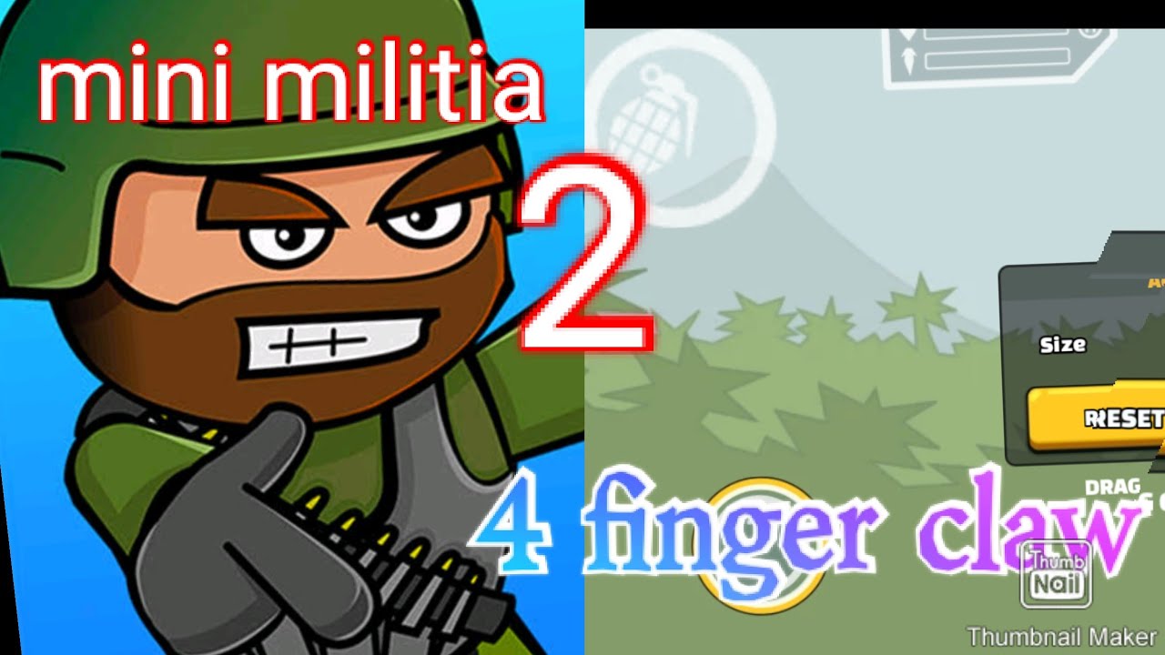 best 4 finger claw in mini militia 2