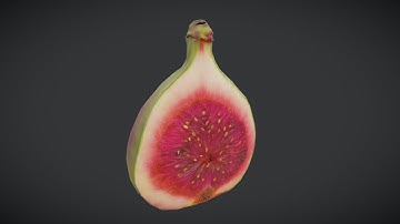🍈 Fig Half – Low Poly PBR 3D Model