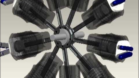 9 cylider radial engine with Pro E