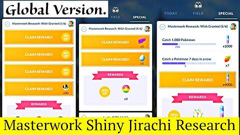 Masterwork Research Wish Granted Global Version All Task Pokemon Go Special Research | Shiny Jirachi