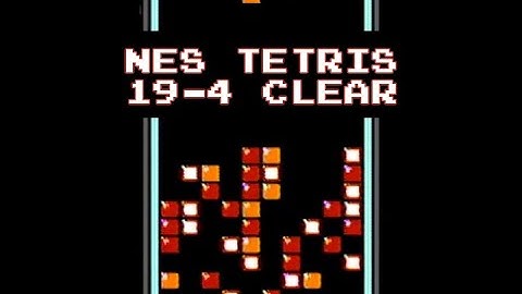 NES Tetris - B-type 19-4 clear
