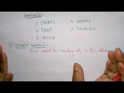 DDL : CREAT, DROP | SQL Commands