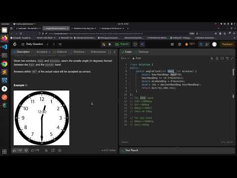 Leetcode 1344 | Angle Between Hands of a Clock