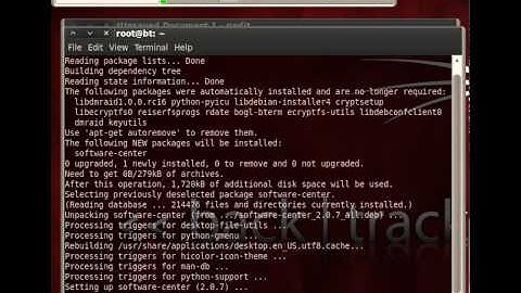 How to install software center on linux (backtrack, ubuntu, kubuntu or others)