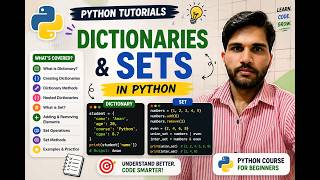 Dictionaries & Sets Complete Tutorial | Tutorial for Beginners | Dictionary & Set in Python | Hindi