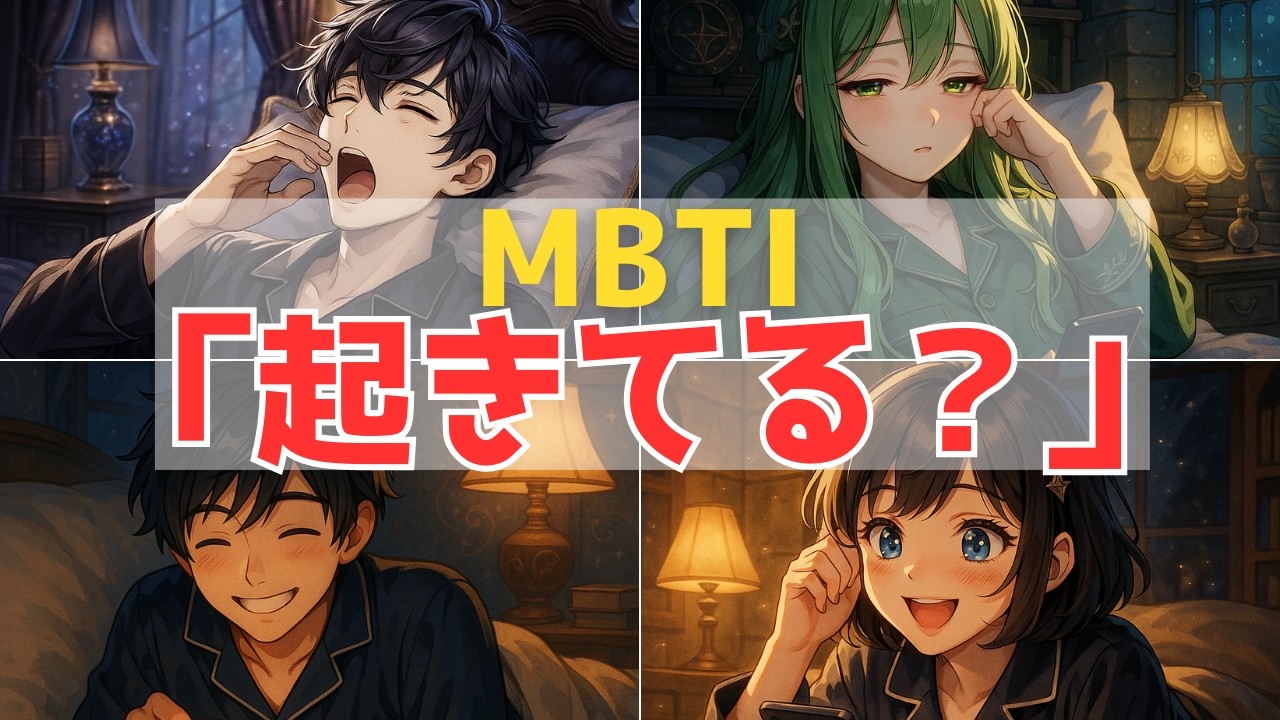 【MBTI】寝る直前の『起きてる？』に16タイプはどう反応する？