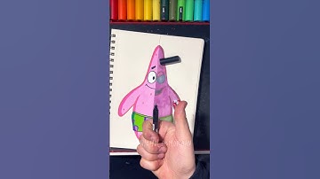 Drawing 👻Patrick in 2 styles👻 both parts in 1 video #art #posca