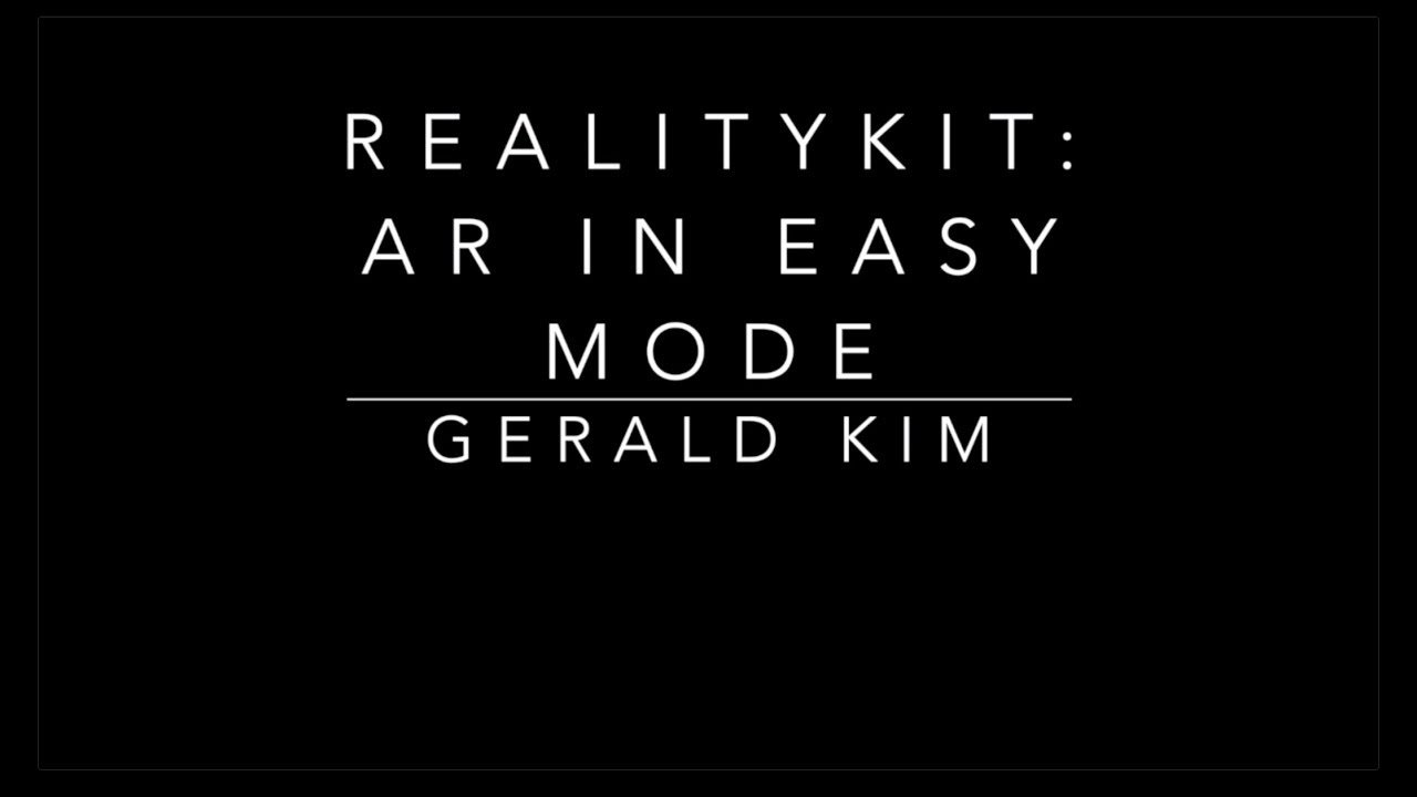 Gerald Kim - RealityKit: AR in Easy Mode - October 2019 - YouTube