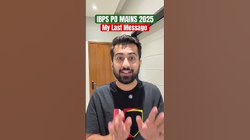 All The Best, My Last Message before IBPS PO MAINS 2025 || Aashish Arora
