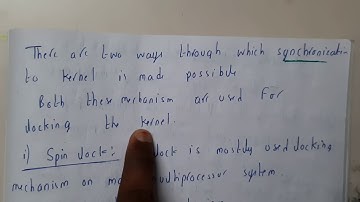 7 Kernel synchronization in linux