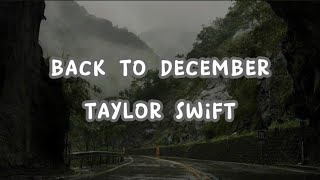 Back To December - Taylor Swift Cover