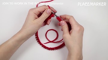 Join to Work in the Round - Continental Style - Placemarker Knitting Tutorial