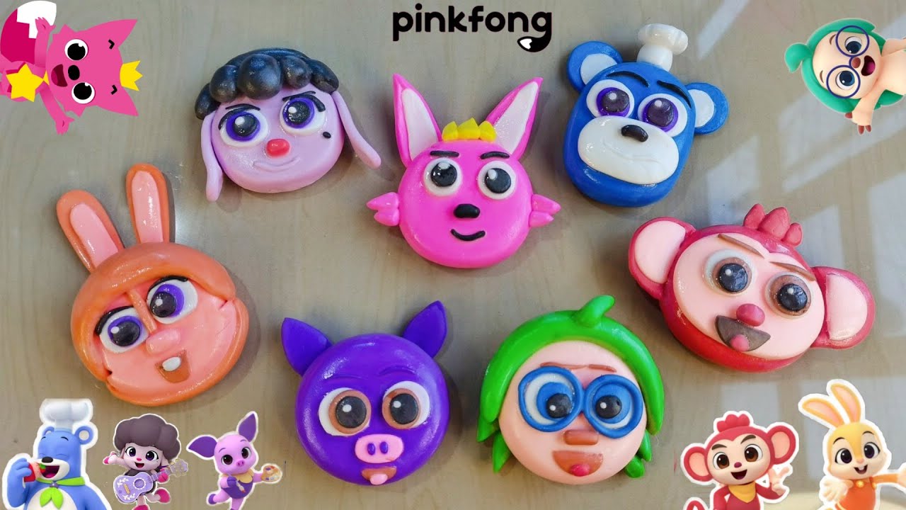 Compilation Pinkfong and Friends Wonder star Clay Cracking Asmr 핑크퐁 ASMR 클레이 크랙킹
