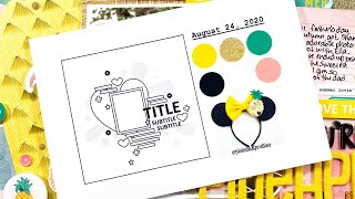 You’re the Pineapple of My Eye Tropical Scrapbook Layout Process with Free Sketch and Printables