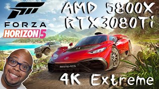 Forza Horizon 5 Benchmark | AMD Ryzen 7 5800X | RTX 3080 TI | 4K Extreme Settings