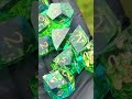 🌊 Emerald Tide – forest magic meets ocean light in a crystal-clear DnD set ✨ #dice