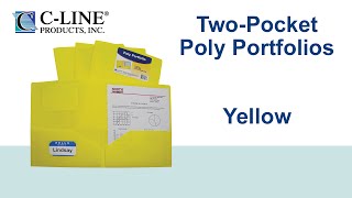 Two-Pocket Heavyweight Poly Portfolio Folder Yellow - C-Line Products
