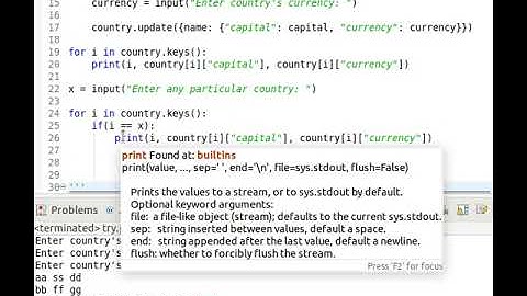 Python: Country detail in a dictionary