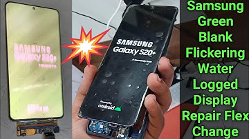 Samsung s20+ green screen flex change repair || Edge green display belt patta repair||flex bonding